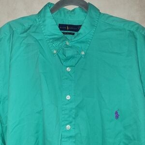 Ralph Lauren Feather Weight‎ Twill Long Sleeve Button Shirt Men’s Size 2XB